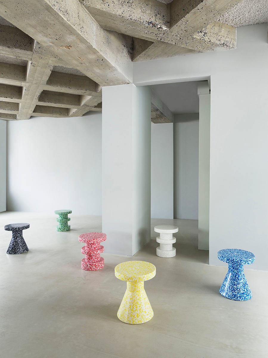 Bit stool, cone, blue