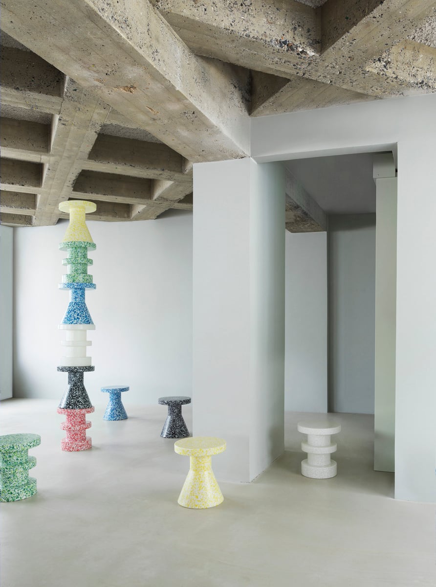 Bit stool, cone, blue