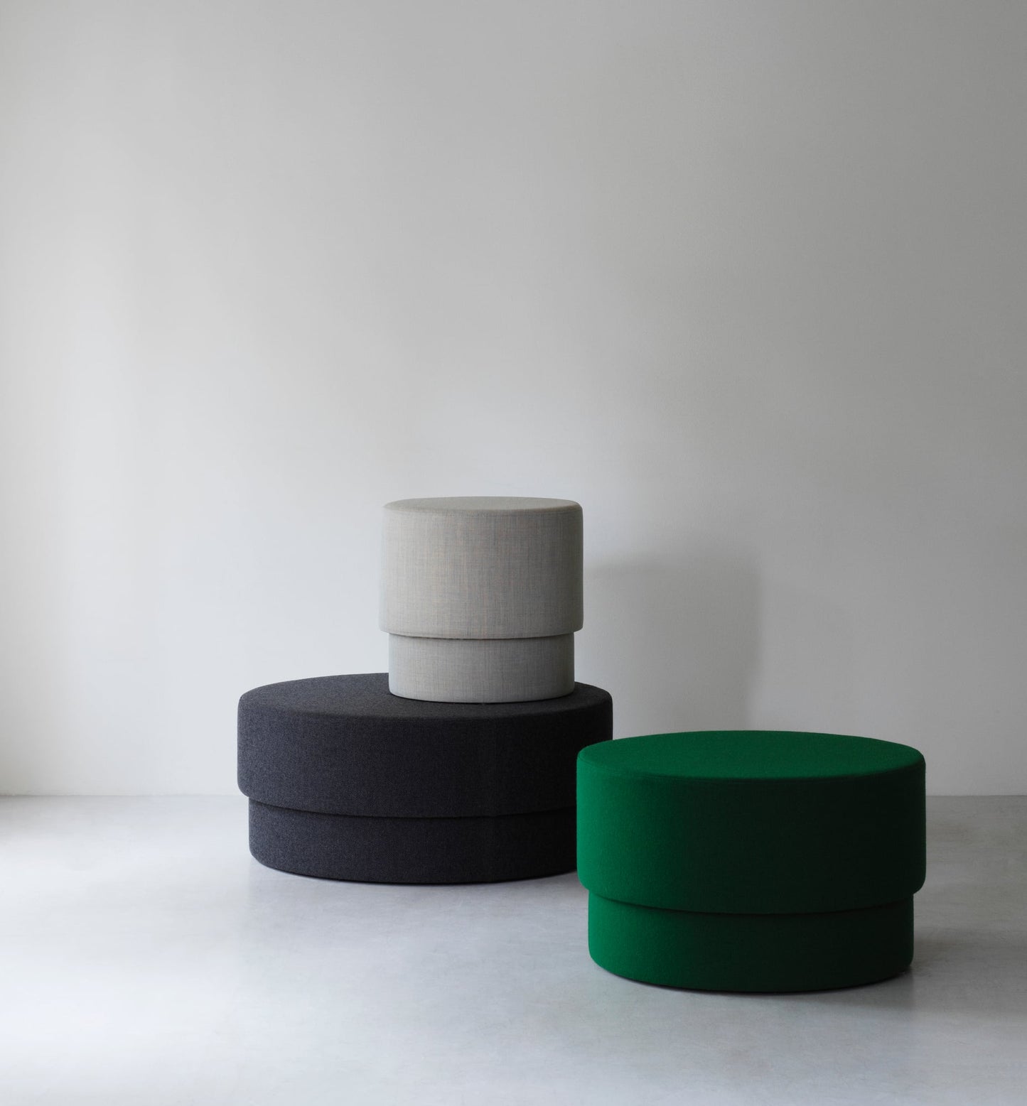 Silo pouf, small, light grey