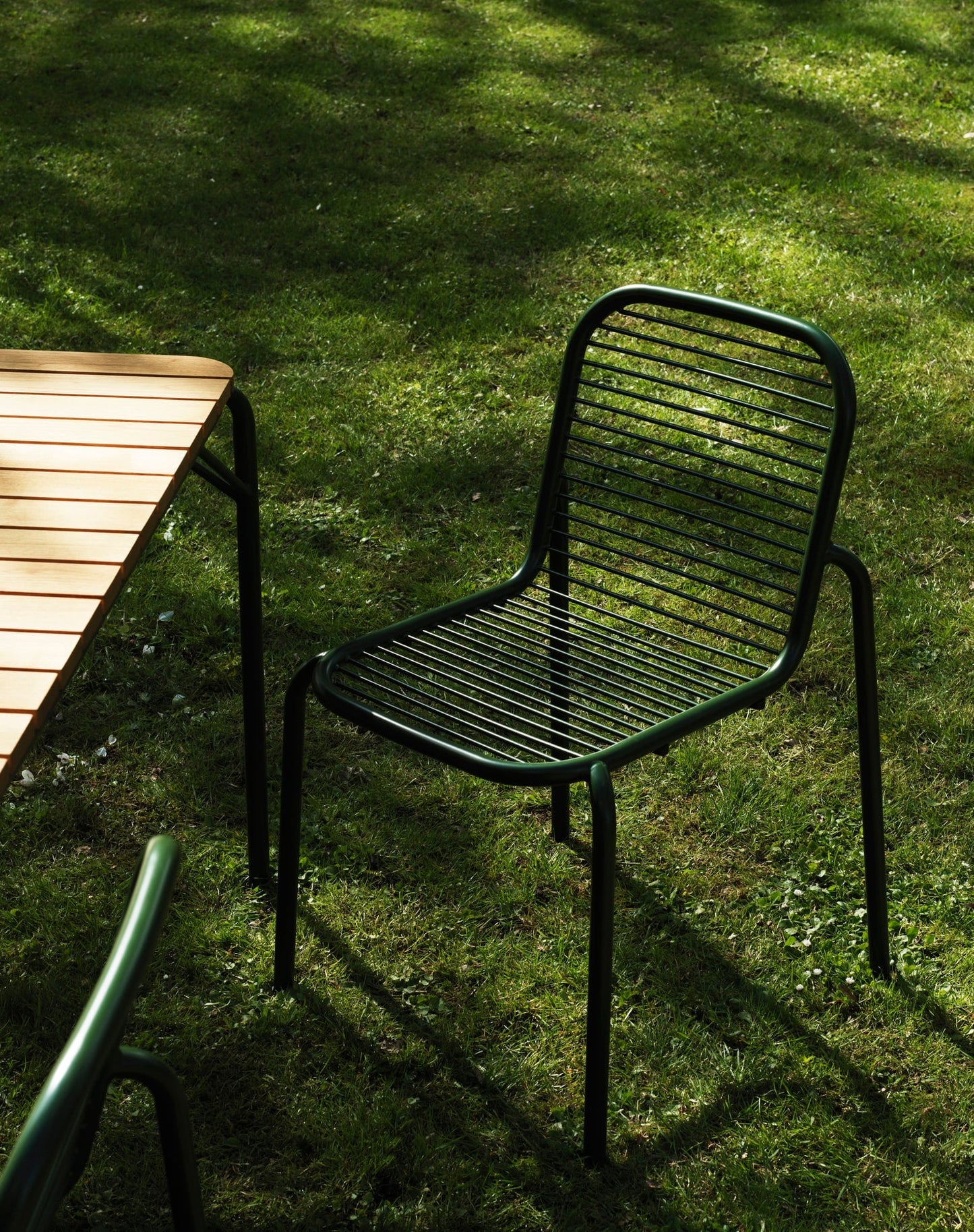 Vig dining table, 90 x 200 cm Robinia wood - dark green
