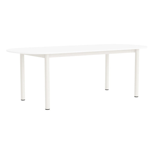 Annex table oblong, 220 x 95 cm, cream white - white laminate