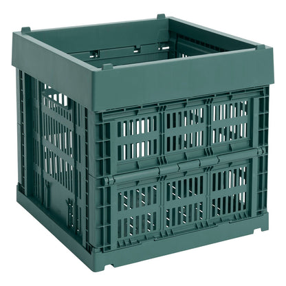 Colour Crate, Cube, recycled plastic, dark green