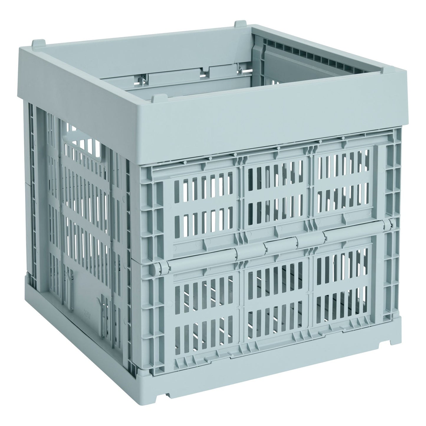 Colour Crate, Cube, recycled plastic, dusty blue