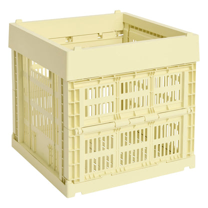 Colour Crate, Cube, recycled plastic, light yellow