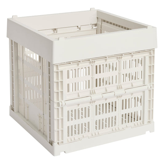 Colour Crate, Cube, recycled plastic, off-white