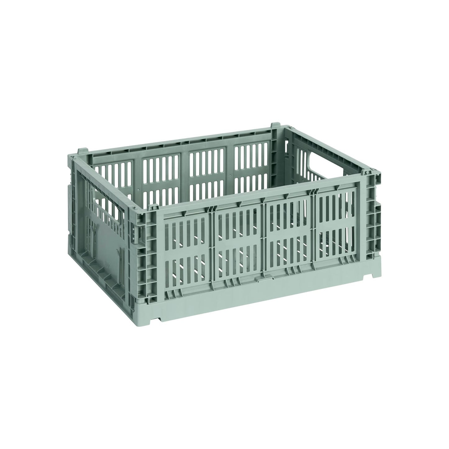 Colour Crate, M, recycled plastic, sage green