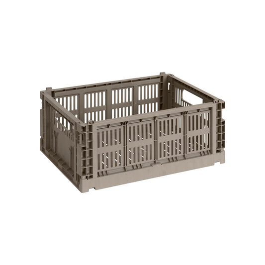 Colour Crate, M, recycled plastic, warm grey