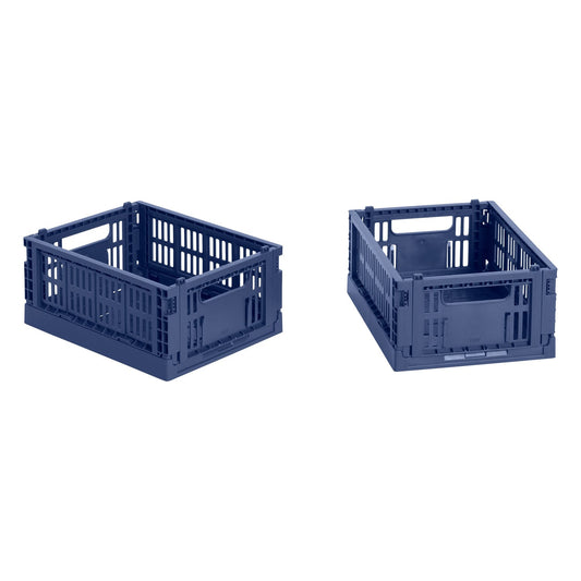 Colour Crate Mini, recycled plastic, 2 pcs, dark blue