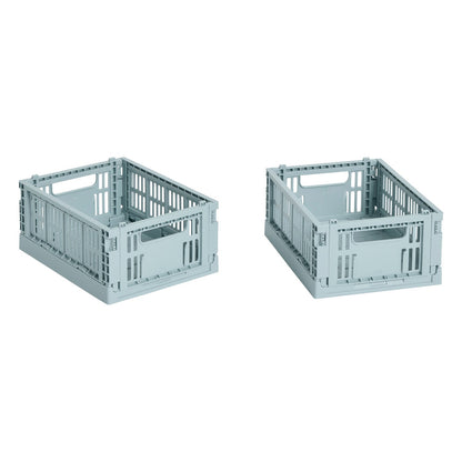 Colour Crate Mini, recycled plastic, 2 pcs, dusty blue
