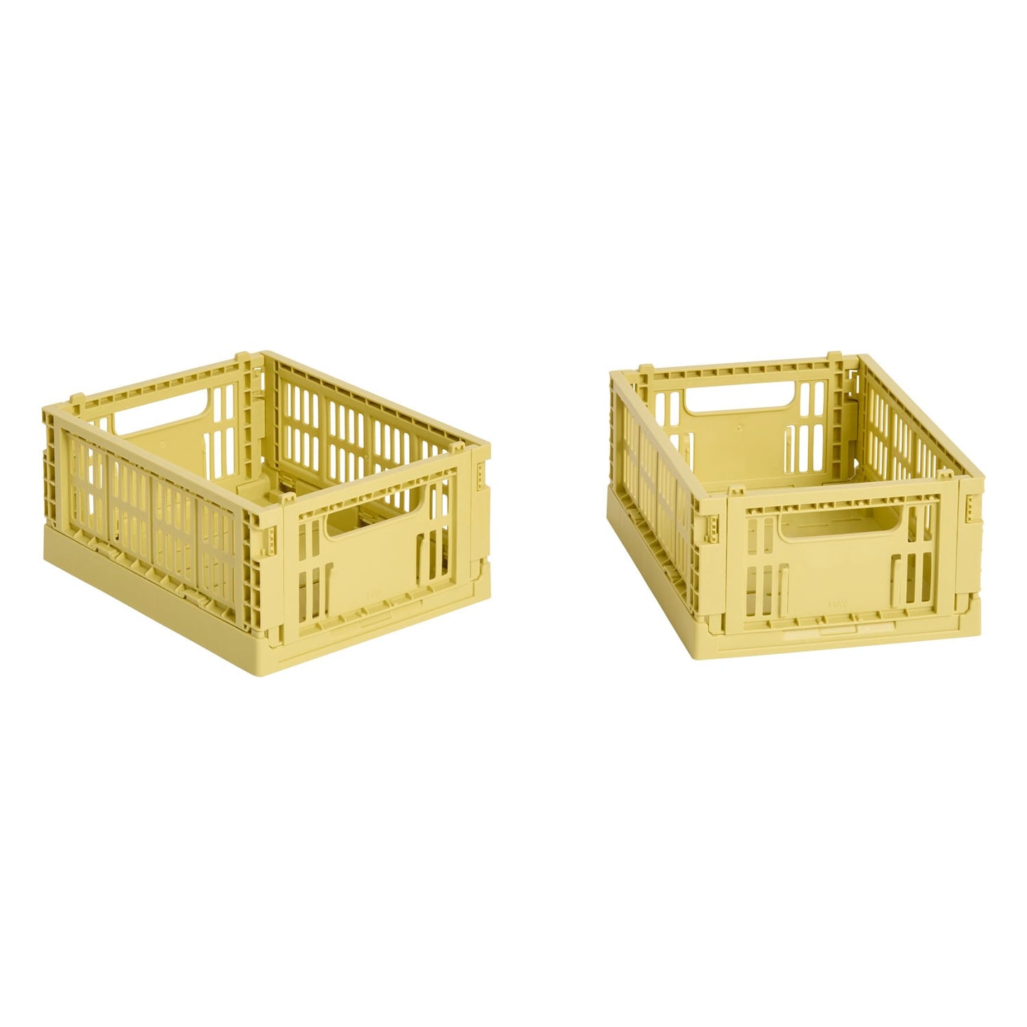 Colour Crate Mini, recycled plastic, 2 pcs, dusty yellow
