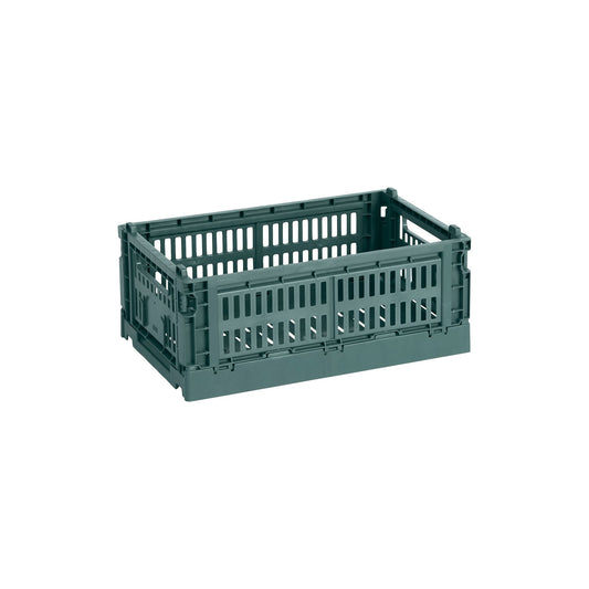 Colour Crate, S, recycled plastic, dark green