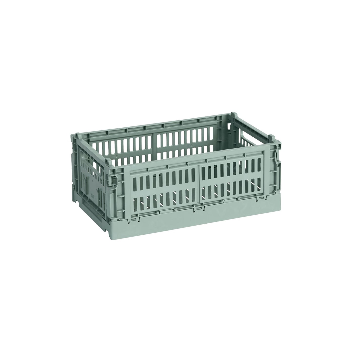 Colour Crate, S, recycled plastic, sage green