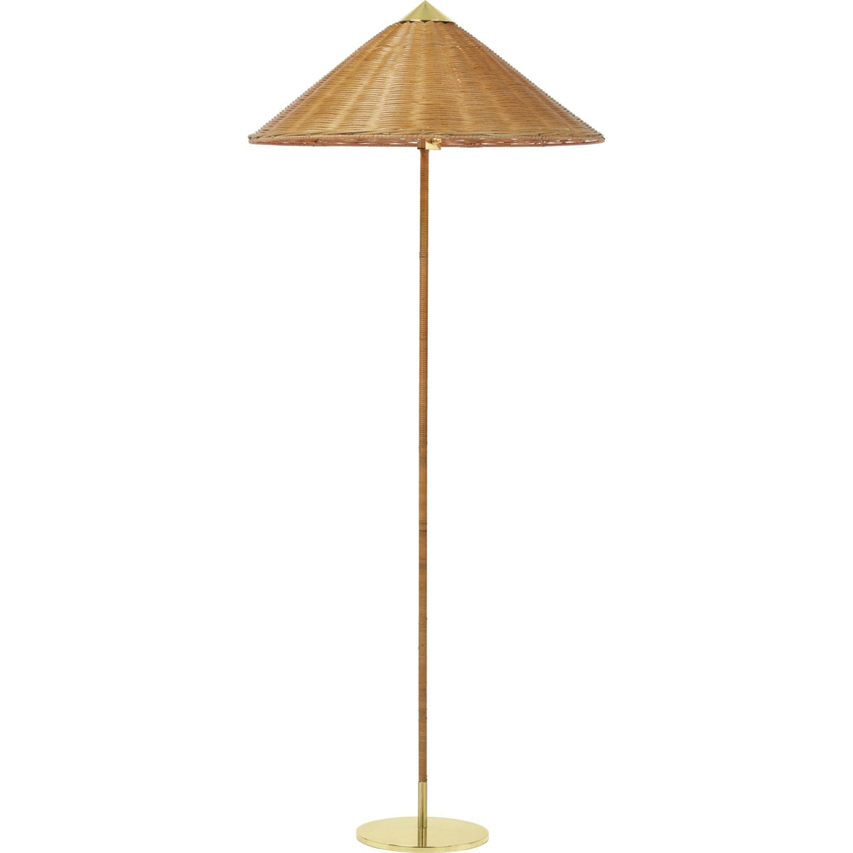 Tynell Collection 9602 Floor Lamp Brass/ Bamboo