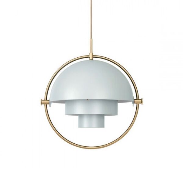 Multi-Lite Pendant Brass & Blue
