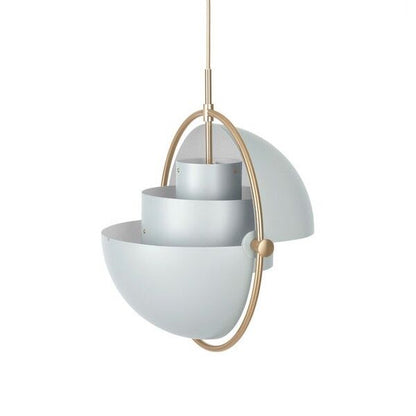 Multi-Lite Pendant Grey & Brass