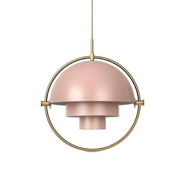 Multi-Lite Pendant Large Rose & Brass