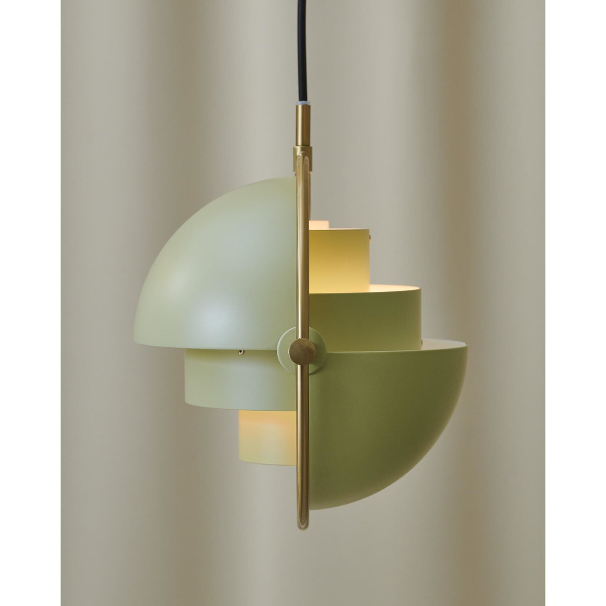 Multi-Lite Pendant Large Rose & Brass