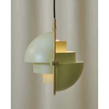 Multi-Lite Pendant Large Rose & Brass