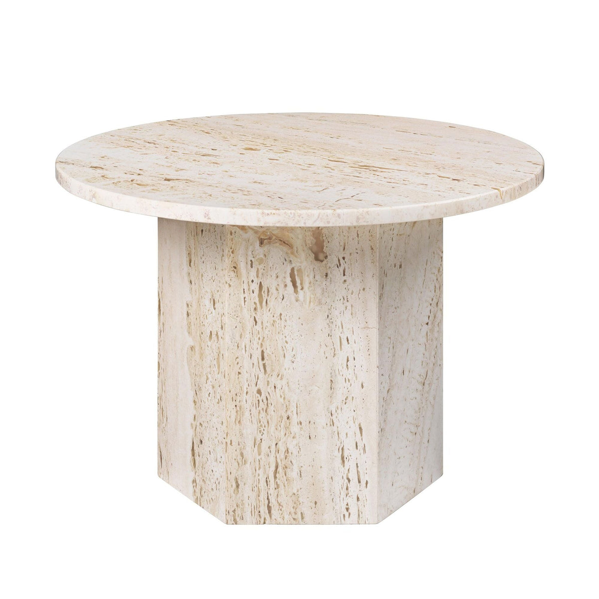 Epic Coffee Table Round Ø60 Burnt Red Travertine