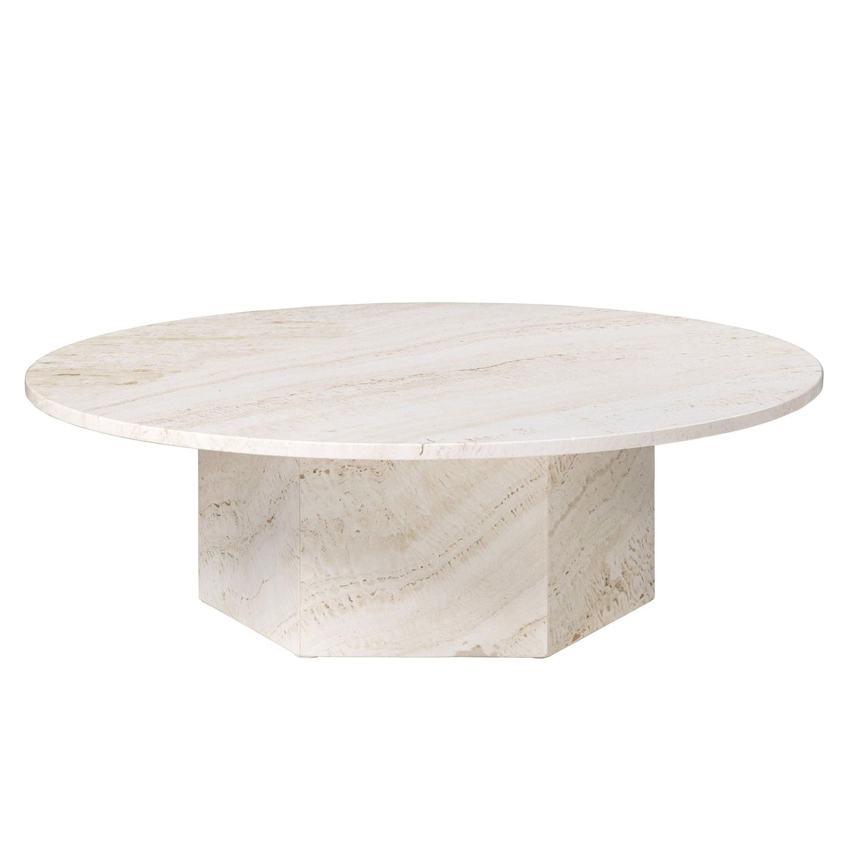 Epic Coffee Table Round Ø110 Burnt Red Travertine