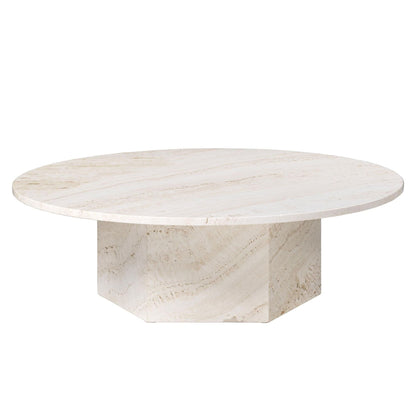 Epic Coffee Table Round Ø110 Burnt Red Travertine
