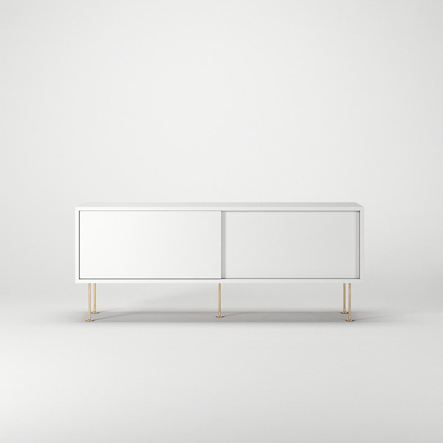 Decotique Vogue TV Bench with Legs 136 White/Brass