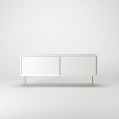 Decotique Vogue TV Bench with Legs 136 White/Brass