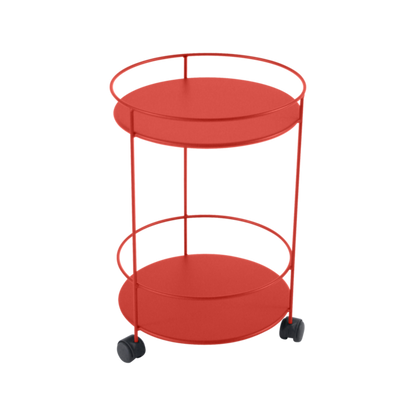 GUINGUETTE SIDE WHEELED TABLE WITH SOLID DOUBLE TOP by Fermob