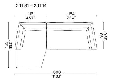 Dress-Up! Sofa Module Combination - 291 31 + 291 14