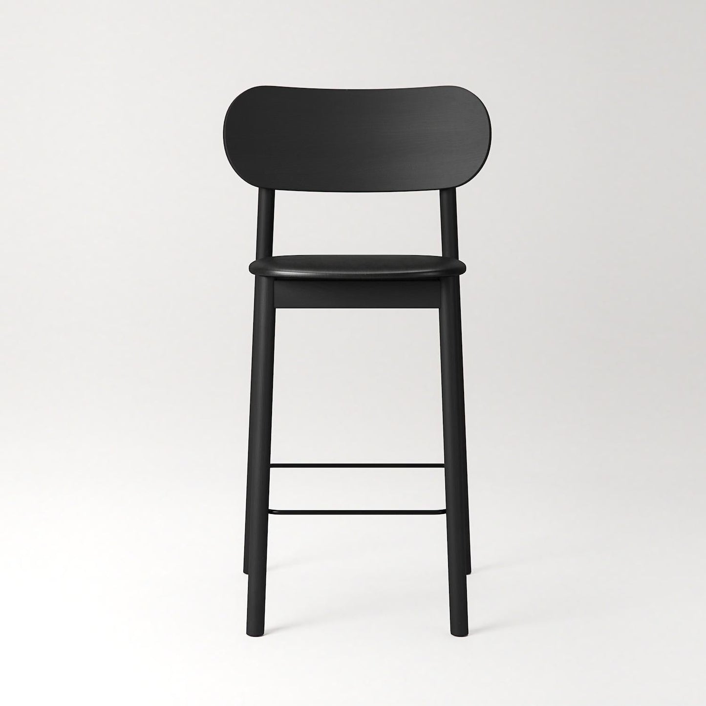 Decotique Elephant Bar Stool Black/ Black Leather