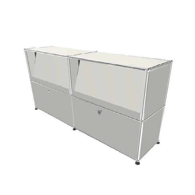 2x2 module highboard (2 bottom drop down doors & 2 magazine rack) [W(750+750)XD350XH(350+350)]