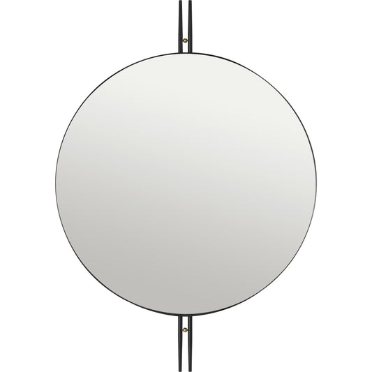 IOI Wall Mirror Round Black/ Brass Ø80 cm