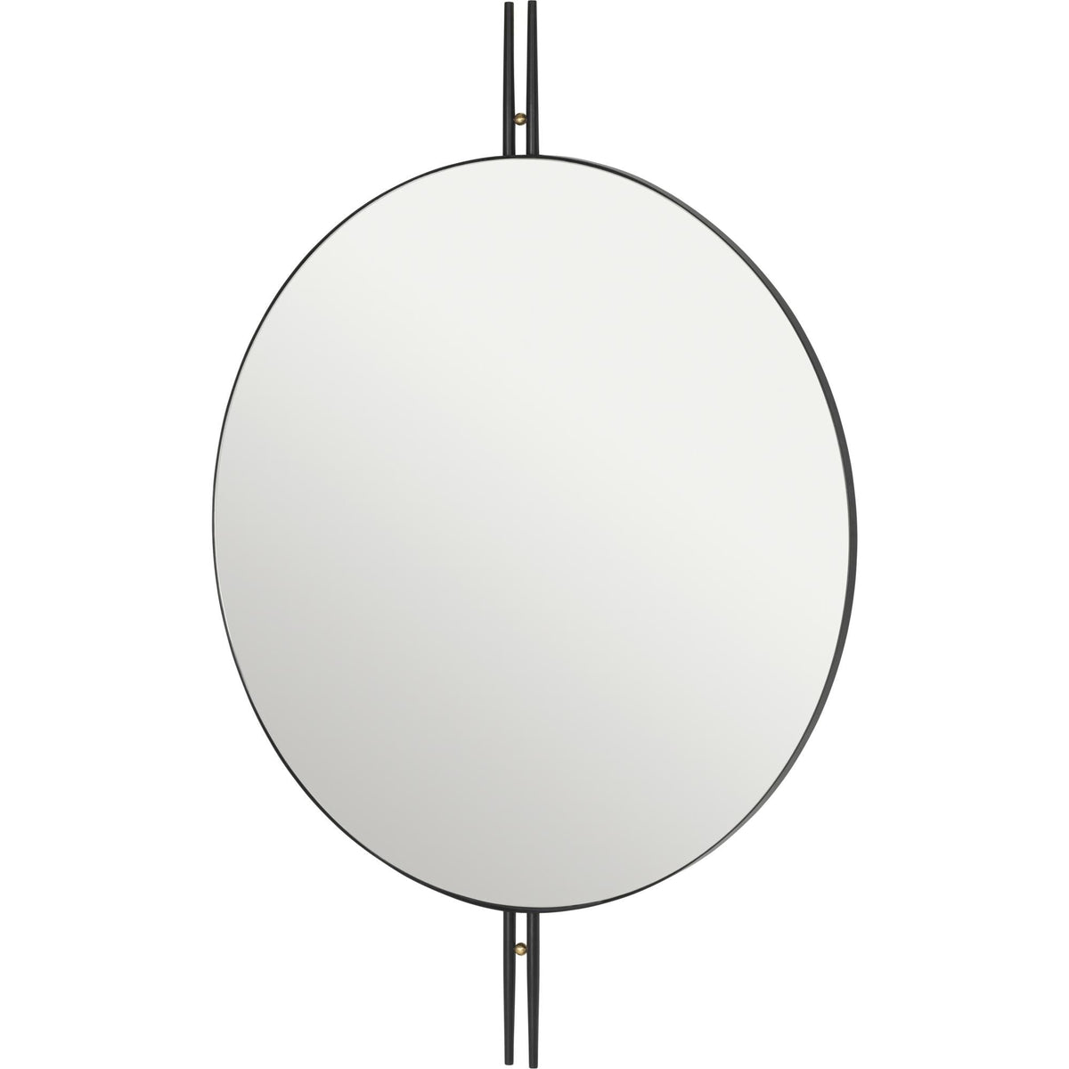 IOI Wall Mirror Round Black/ Brass Ø80 cm