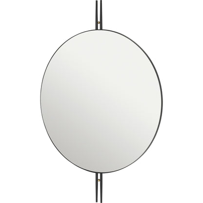 IOI Wall Mirror Round Black/ Brass Ø80 cm