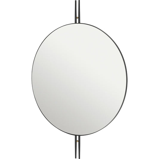 IOI Wall Mirror Round Black/ Brass Ø80 cm