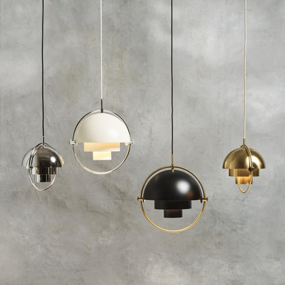 Multi-Lite Pendant Small Brass & Midnight Blue - Limited Edition