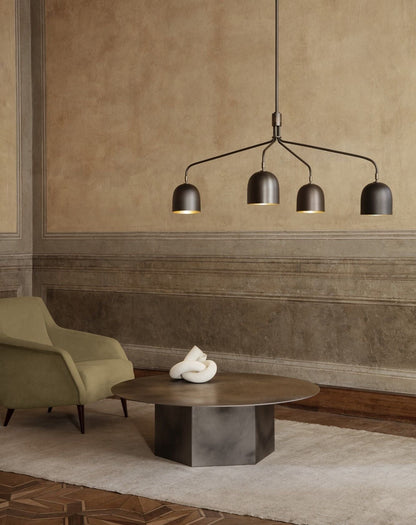 Howard Chandelier 4 Arm Long Gunmetal