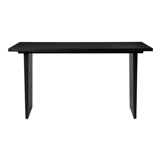 Private Desk Black Brown Stained Oak