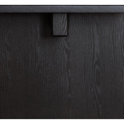Private Desk Black Brown Stained Oak
