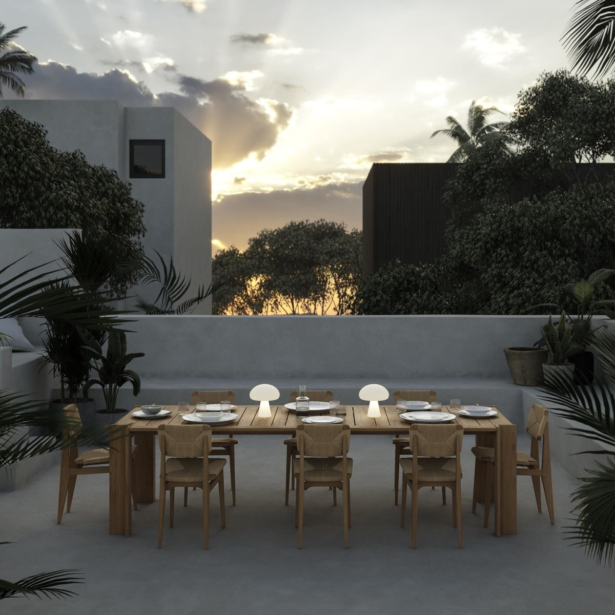 C-Chair Outdoor Dining Chair Natural Teak