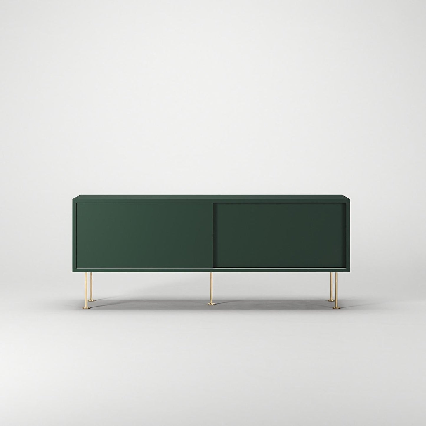 Decotique Vogue TV Bench with Legs 136 Green/Brass