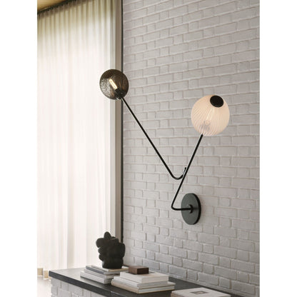 Satellite Wall Lamp Hardwired Cream White Semi Matt