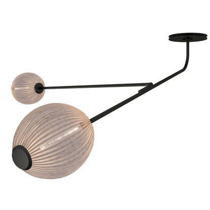 Satellite Wall Lamp Hardwired Cream White Semi Matt
