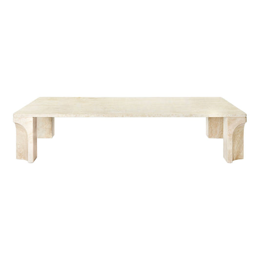 Doric Coffee Table Rectangular 140 x 80 cm Neutral White