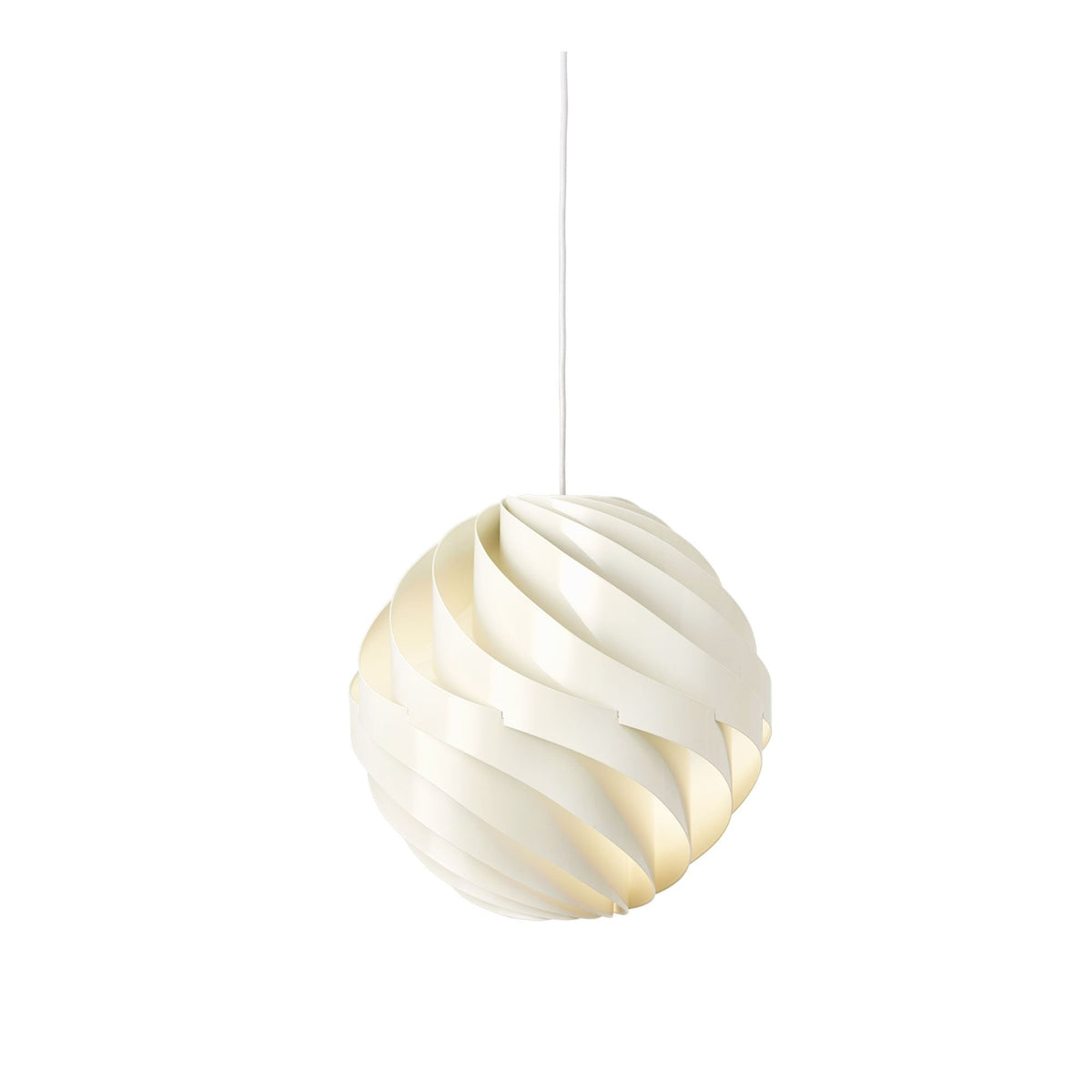 Turbo Pendant Glossy Alabaster White Small