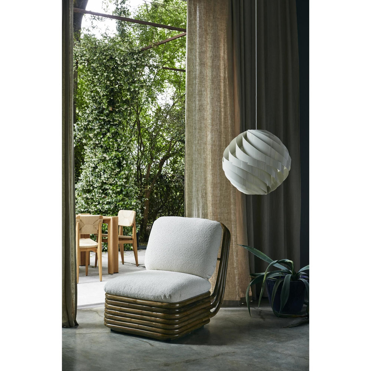 Turbo Pendant Glossy Alabaster White Large