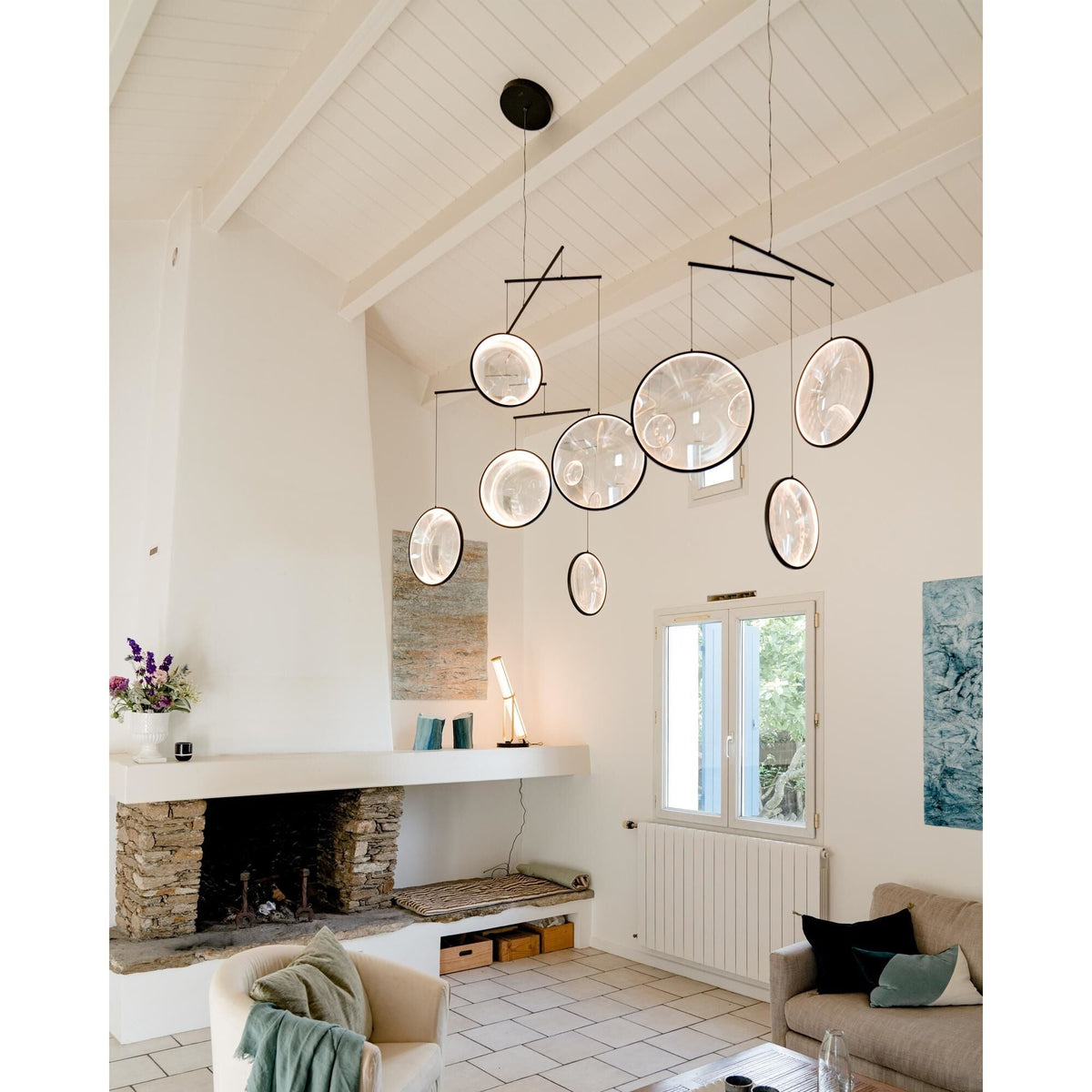 DCW Focus X3 Chandelier Matt White