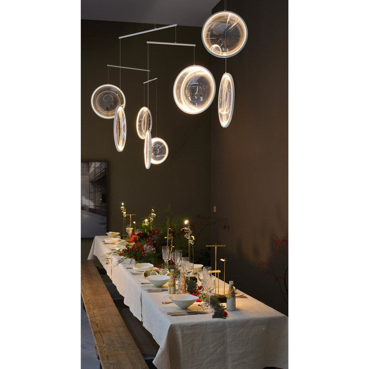 DCW Focus X5 Chandelier Matt White
