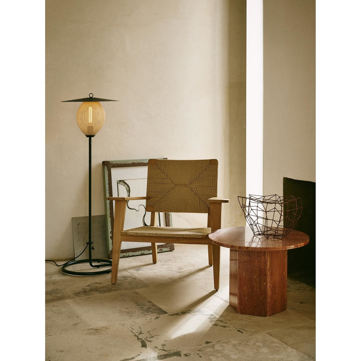 Satellite Outdoor Floor Lamp Mustard Gold
