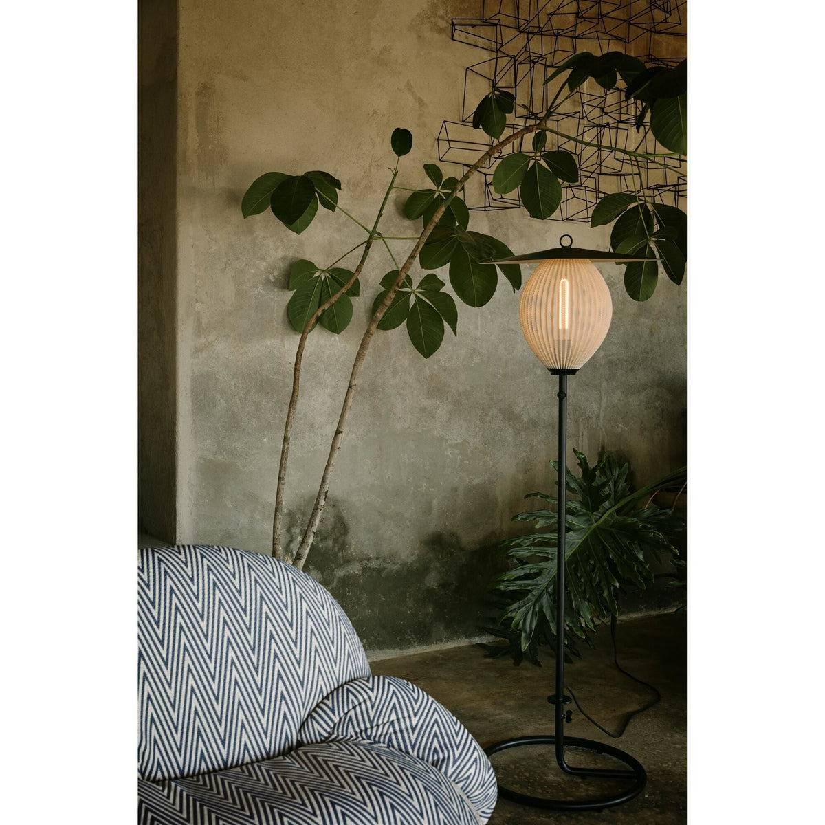 Satellite Outdoor Floor Lamp Cream White